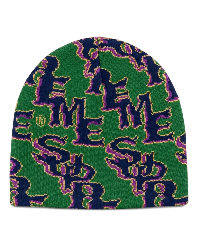 Supreme Being Slanted Gothic outline beanie - Grün Grün