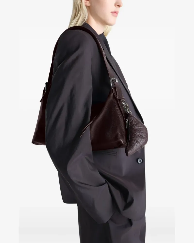 Christophe Lemaire belted leather tote bag - Braun Braun