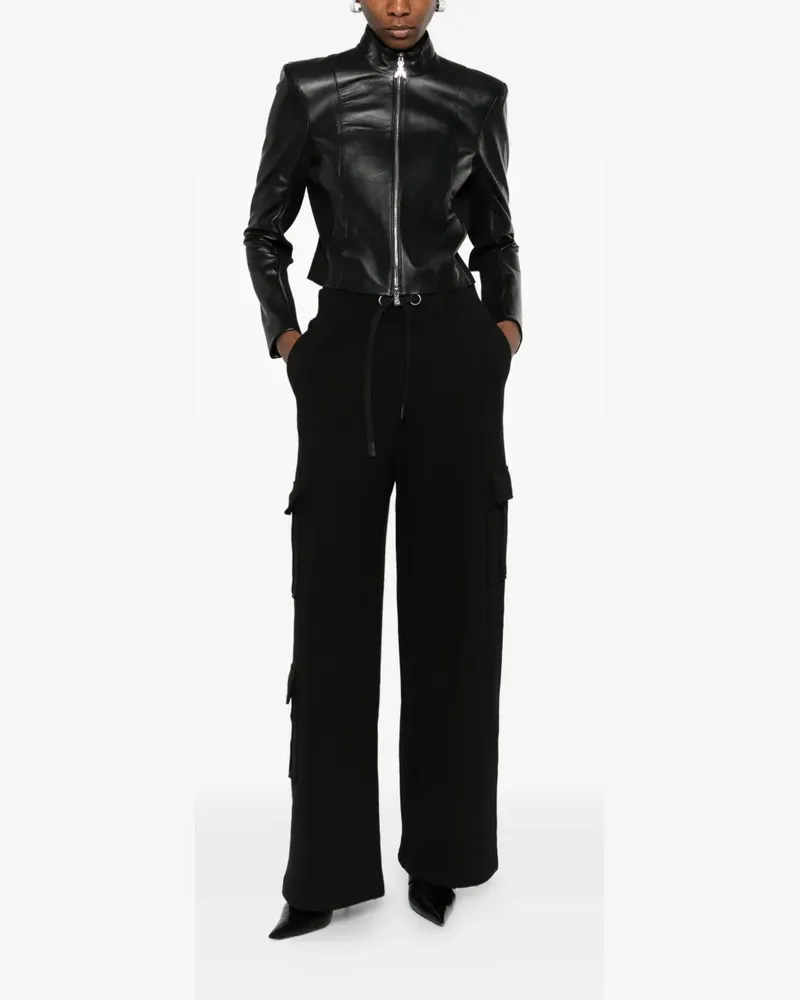 Patrizia Pepe cargo fleece track pants - Schwarz Schwarz