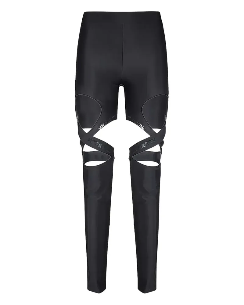 BARROW cut-out strap leggings - Schwarz Schwarz