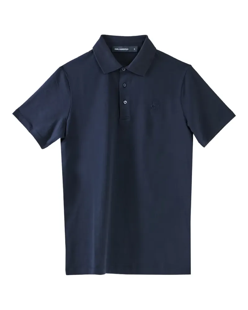 Karl Lagerfeld Poloshirt mit Karl Kameo-Stickerei - Blau Blau