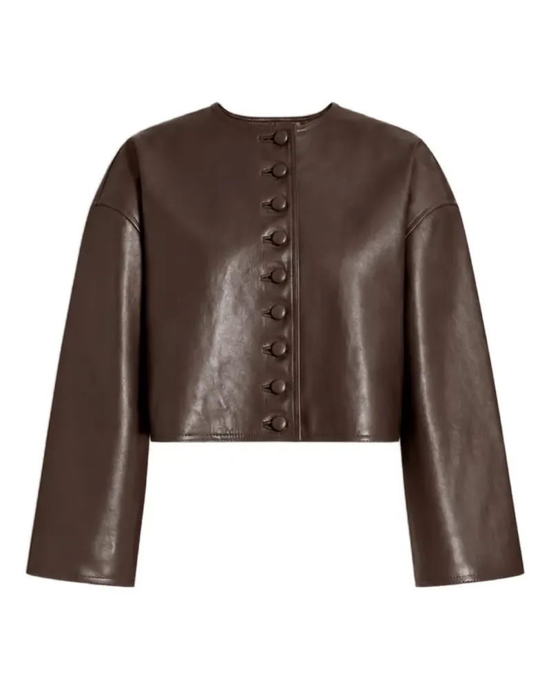 Alberta Ferretti Geknöpfte Cropped-Jacke - Braun Braun