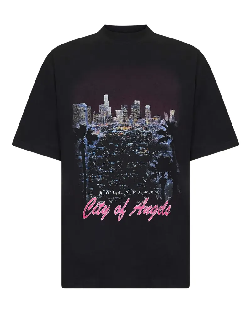 Balenciaga City of Angels T-Shirt - Schwarz Schwarz