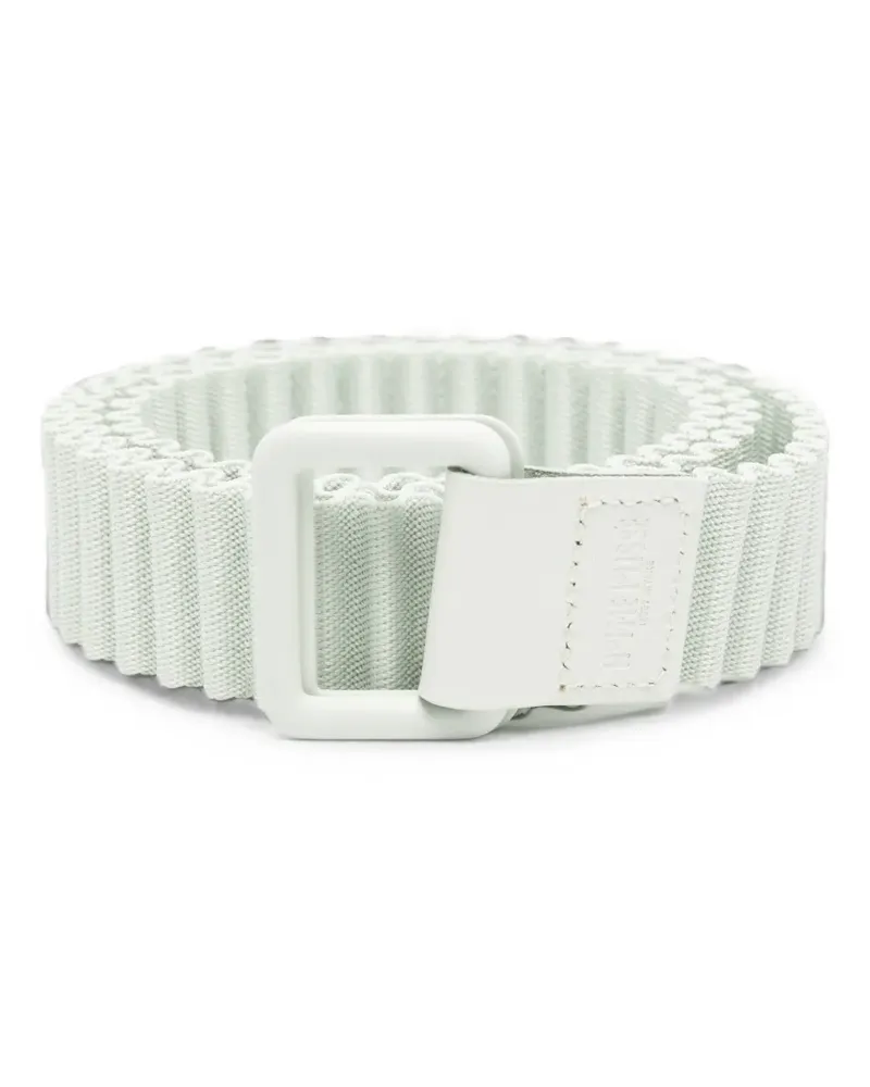 Issey Miyake pleated square-buckle belt - Grün Grün