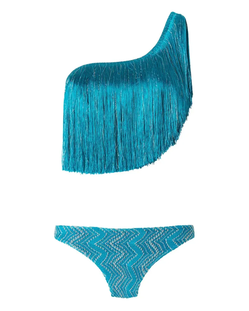 Missoni Bikini mit Fransen - Blau Blau