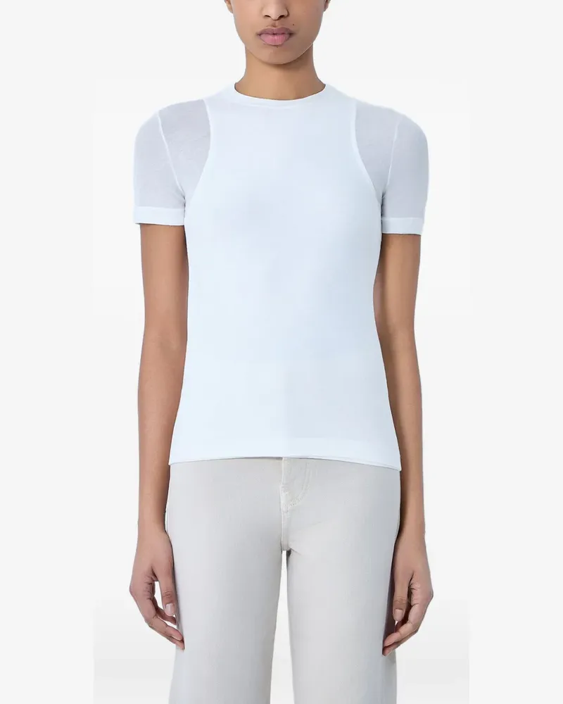 Jil Sander T-Shirt mit rundem Ausschnitt - Weiß Weiß