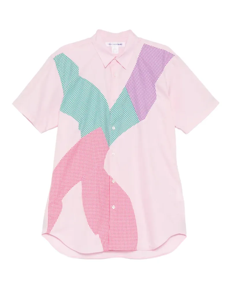 Comme des Garçons patchwork short-sleeve shirt - Rosa Rosa