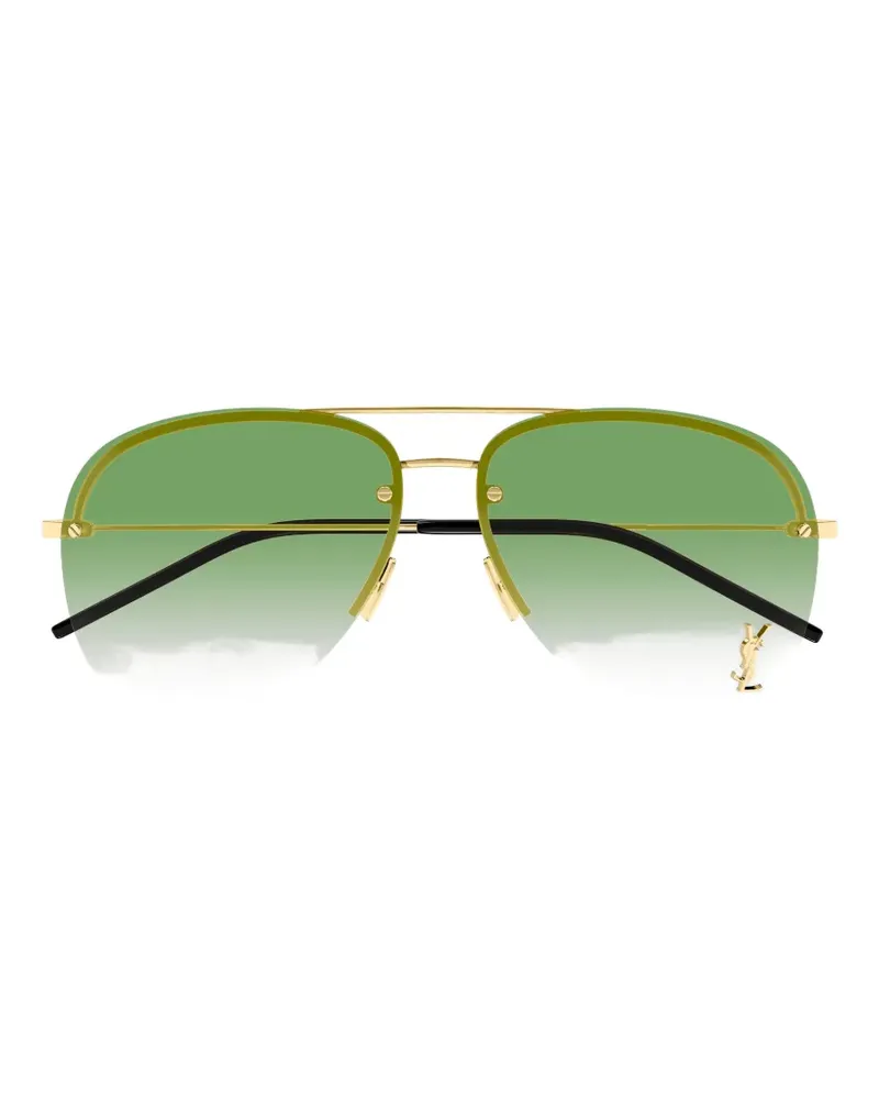 Saint Laurent Classic 11 M pilot-frame sunglasses - Gold Gold