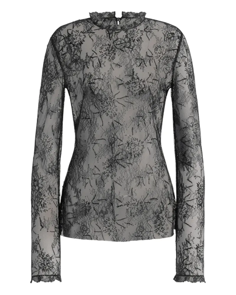 Alberta Ferretti lace sequin blouse - Schwarz Schwarz