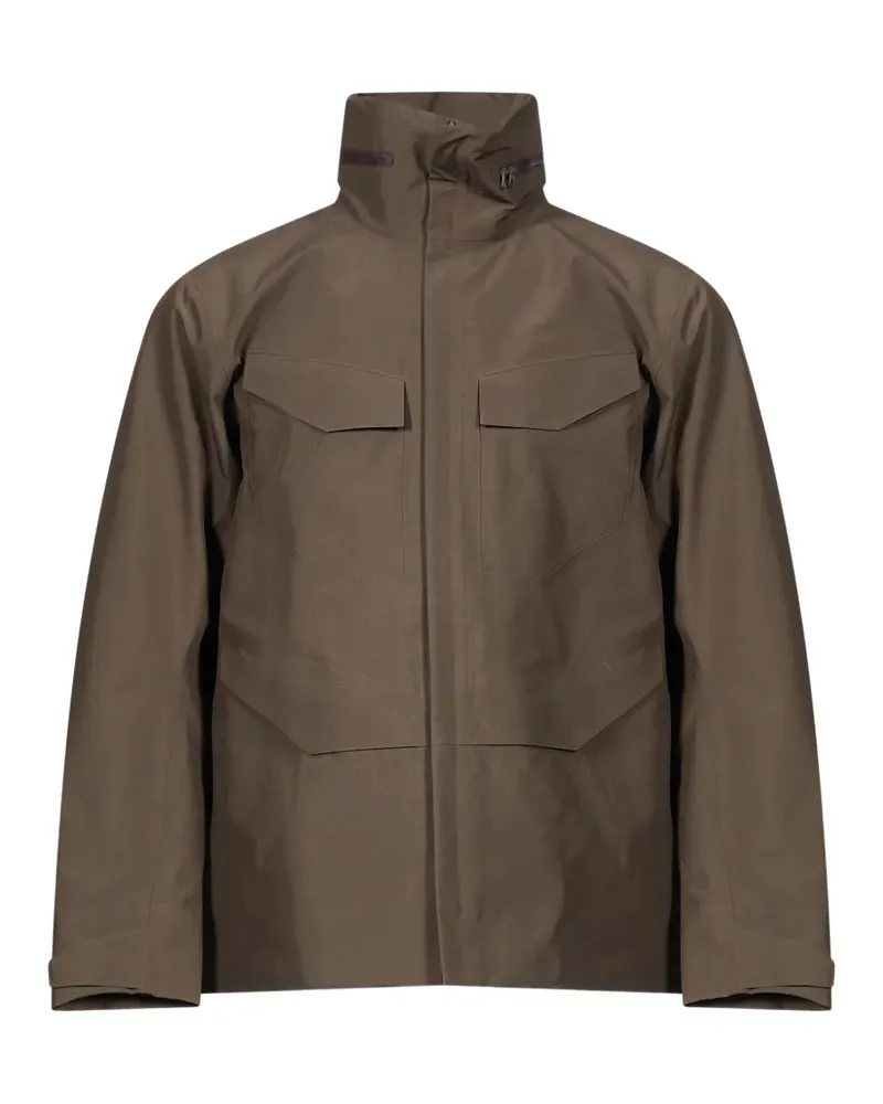 Arc'teryx Stehkragen-Mantel mit Taschen - Braun Braun
