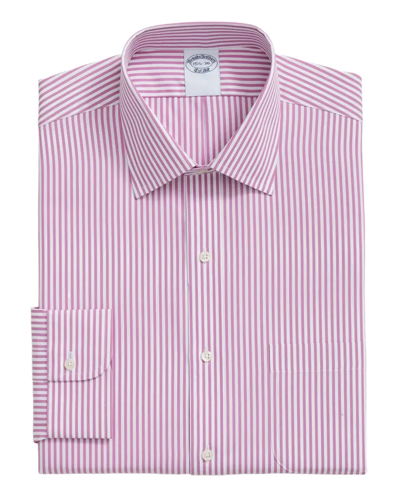 Brooks Brothers striped ainsley-collar shirt - Rosa Rosa