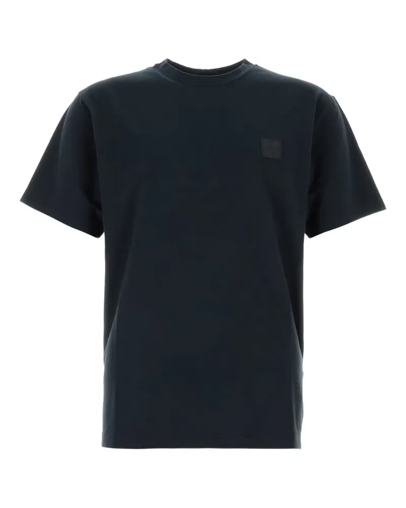 Stone Island T-Shirt mit Logo-Patch - Blau Blau