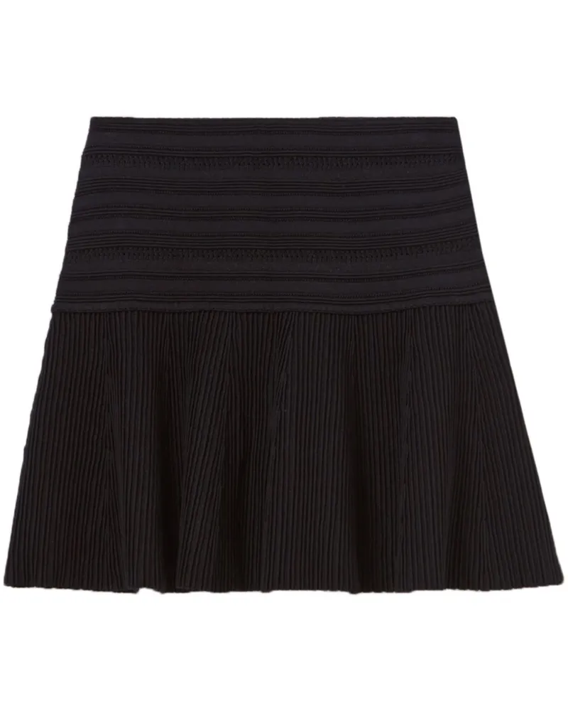 Claudie Pierlot Gestrickter Minirock - Schwarz Schwarz