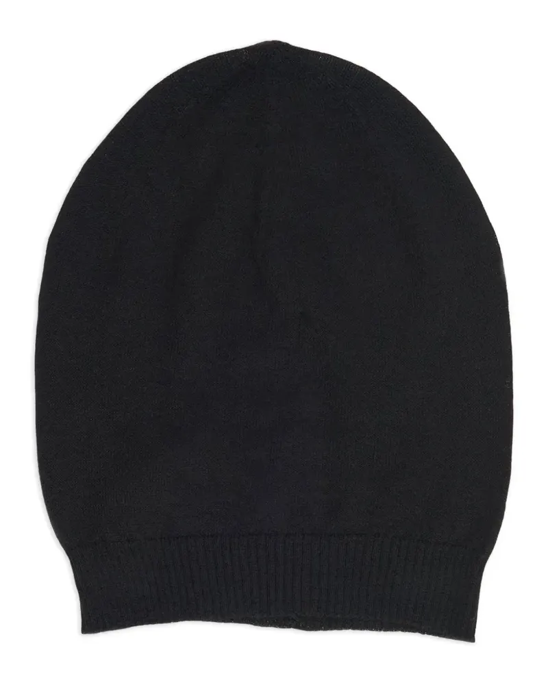 Rick Owens Beanie mit geripptem Saum - Schwarz Schwarz