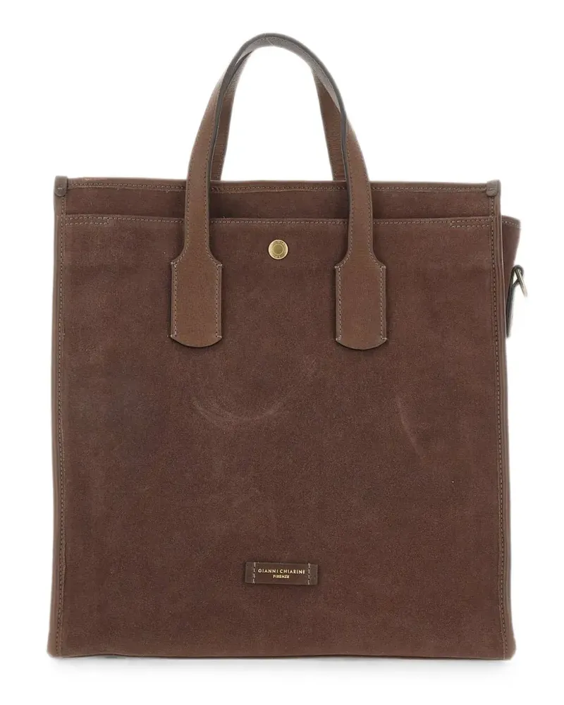 Gianni Chiarini Berlino suede tote bag - Braun Braun