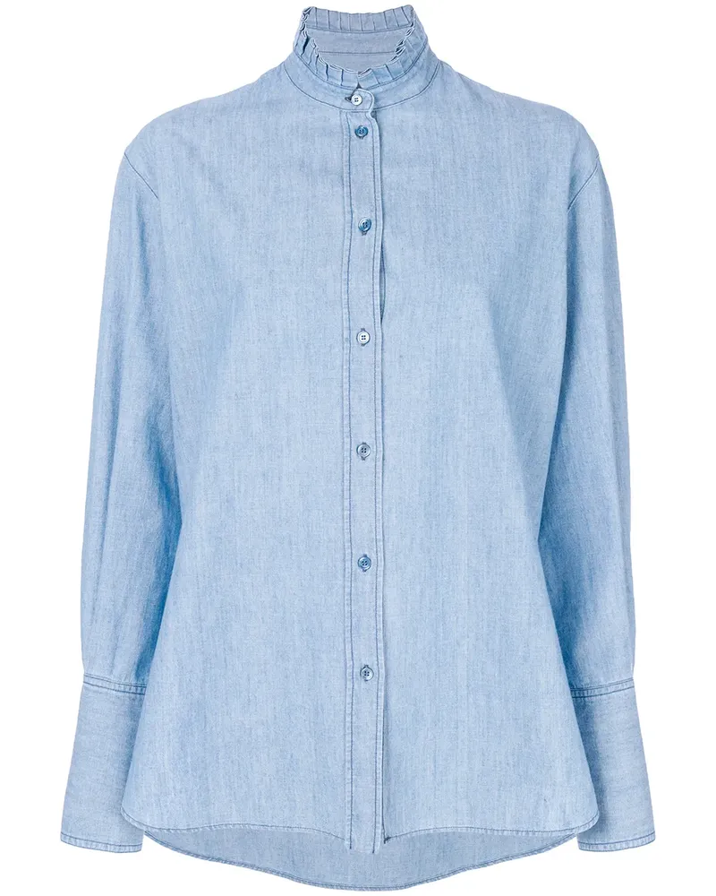 Alexander McQueen Hemd mit Rüschen - Blau Blau
