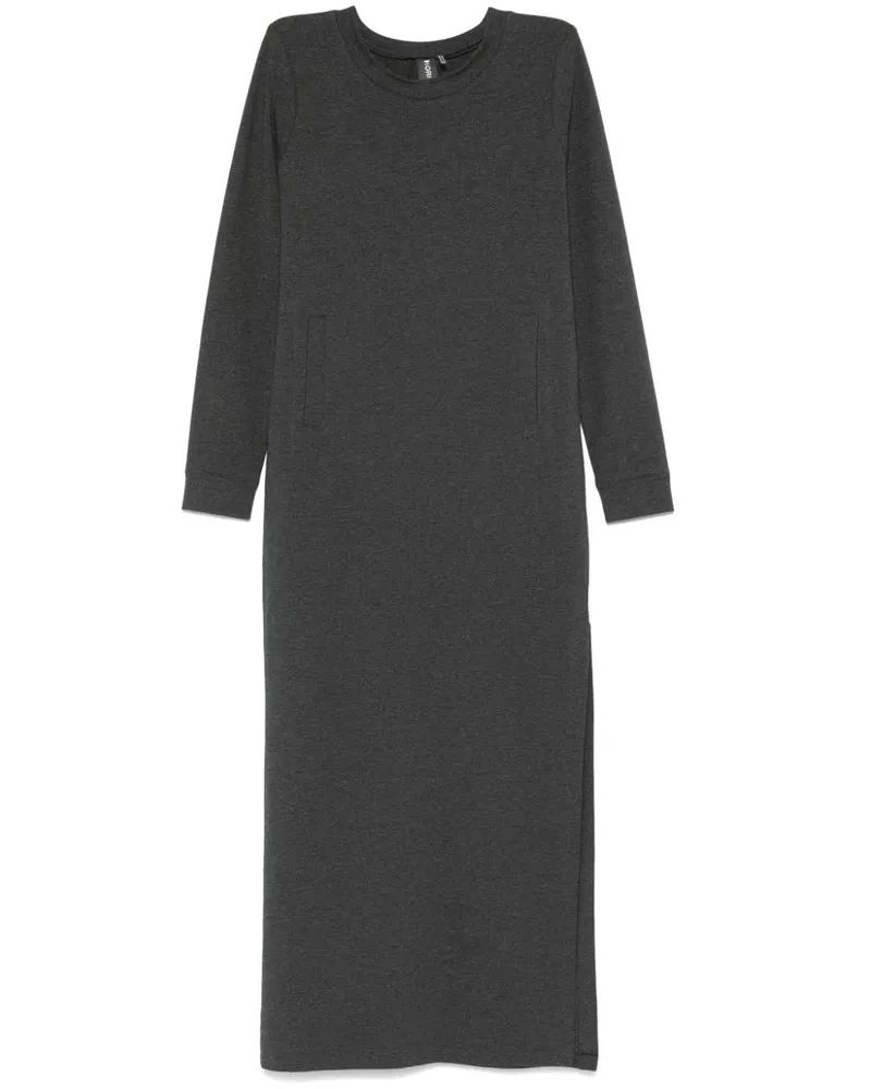 Norma Kamali Klassisches Maxikleid mit Seitenschlitz - Grau Grau