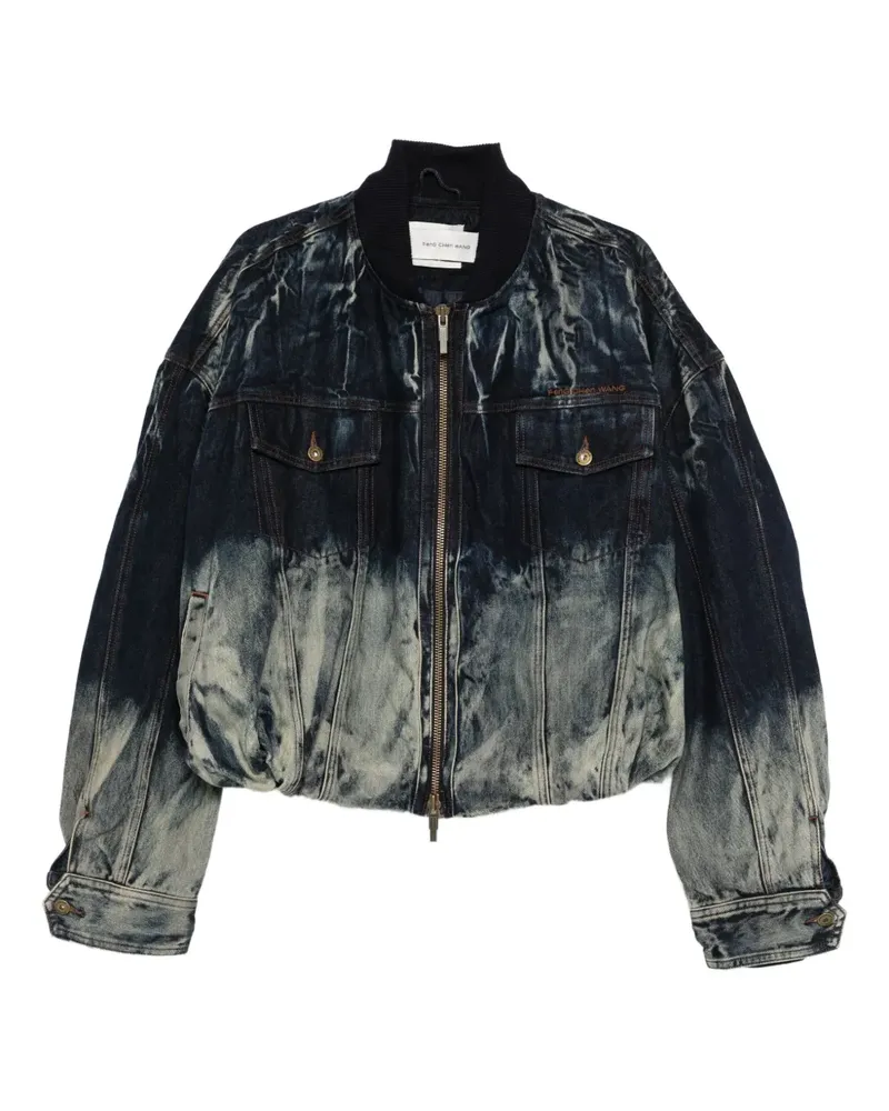 Feng Chen Wang Jeansjacke mit Batikmuster - Blau Blau