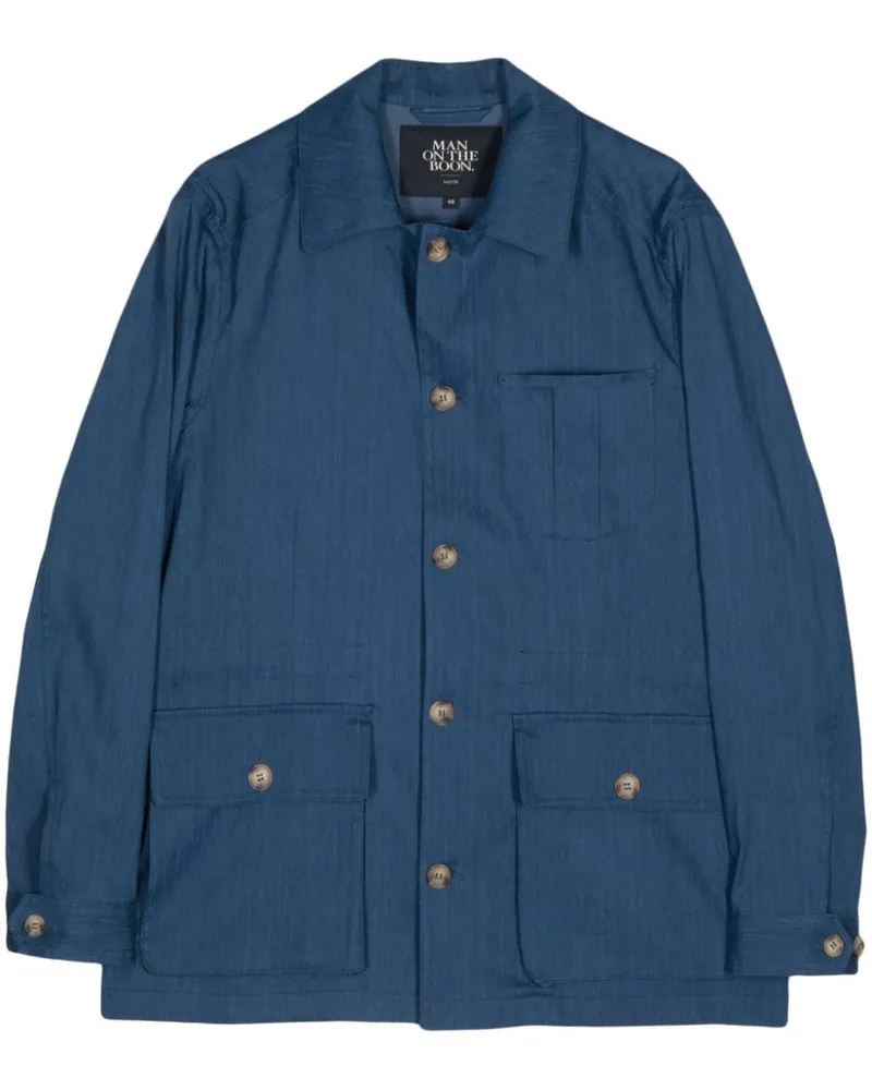 ManOnTheBoon Langärmelige Utility-Jacke Blau