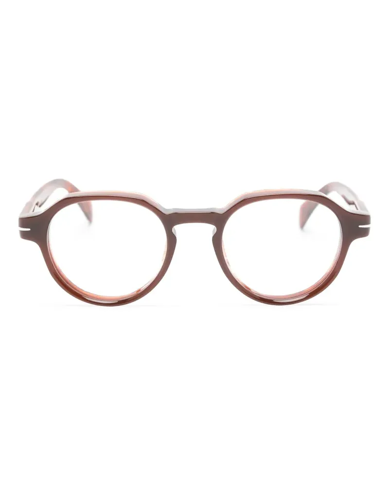 EYEWEAR by DAVID BECKHAM DB7153 Brille mit geometrischem Gestell - Braun Braun