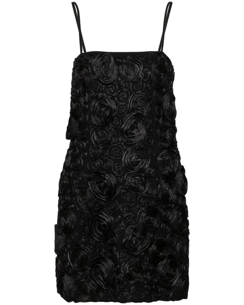 Blumarine Minikleid mit Blumenapplikation - Schwarz Schwarz
