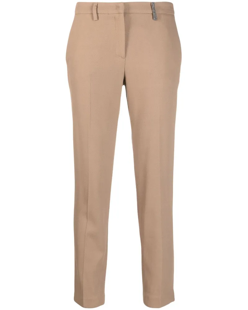 Fabiana Filippi Cropped-Hose mit hohem Bund - Braun Braun