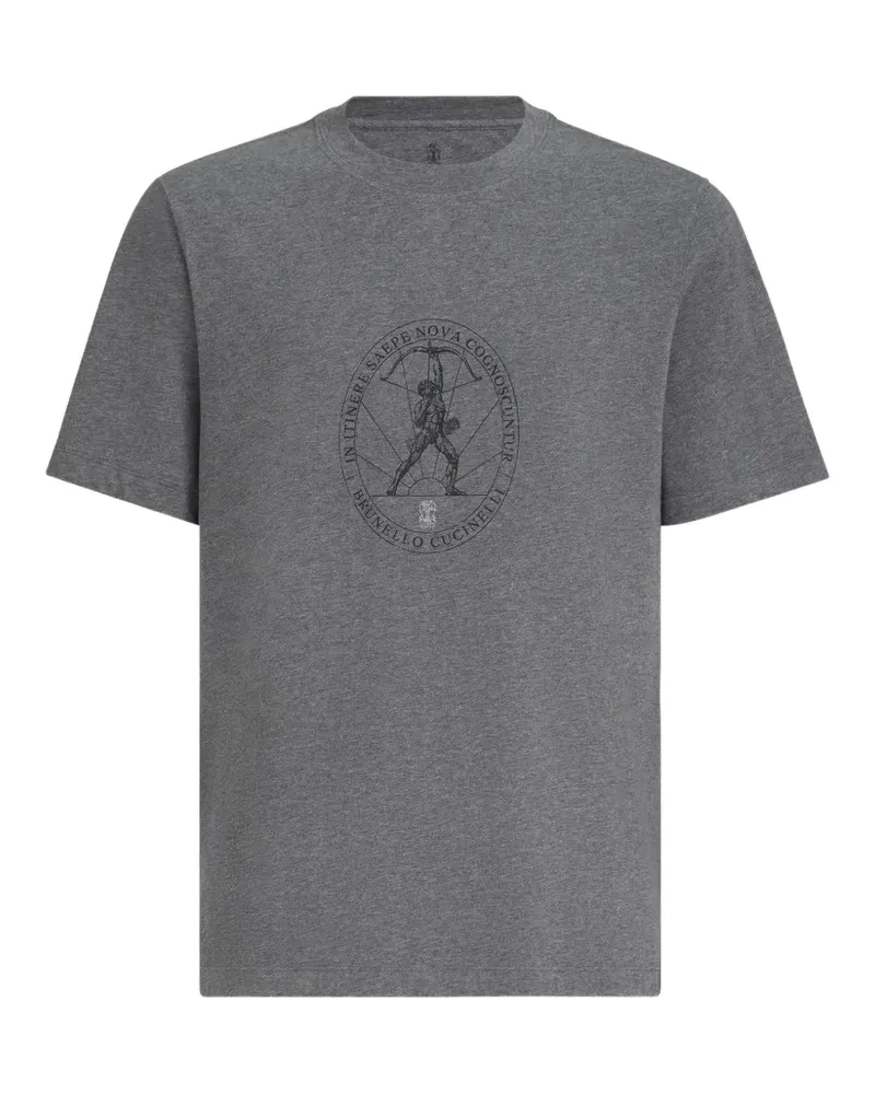 Brunello Cucinelli T-Shirt mit rundem Ausschnitt - Grau Grau