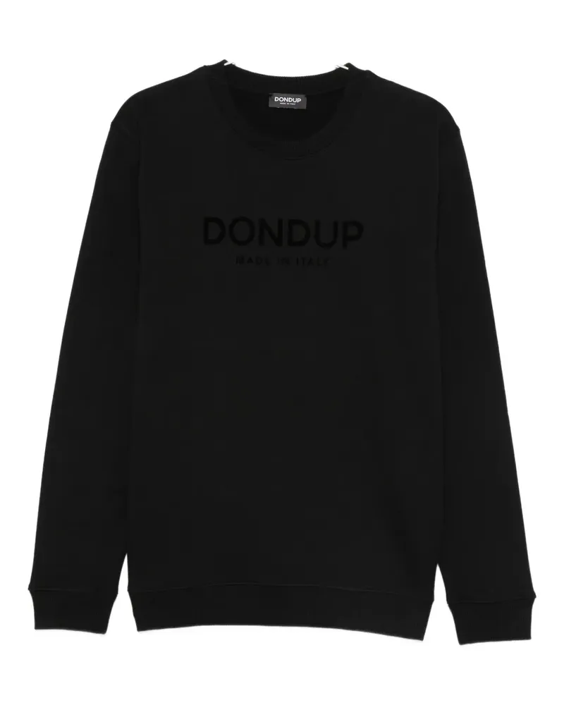 Dondup flocked-logo sweatshirt - Schwarz Schwarz