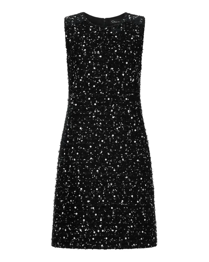 Oscar de la Renta Minikleid mit Paillettenbesatz - Schwarz Schwarz