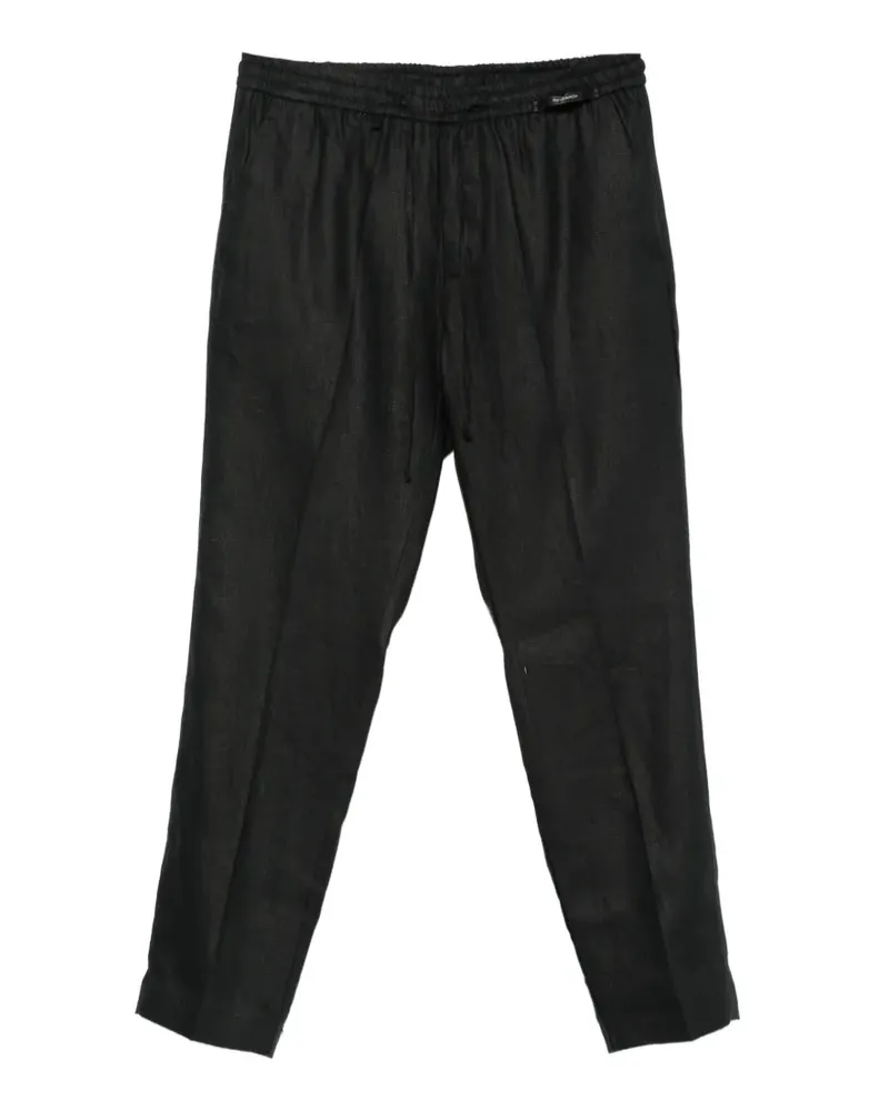 MICHAEL COAL Coulisse drawstring elasticated-waist trousers - Schwarz Schwarz