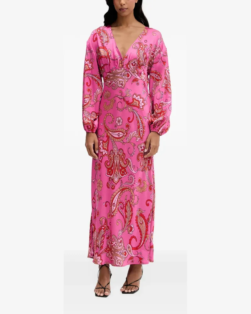 Never Fully Dressed Maxikleid mit V-Ausschnitt - Rosa Rosa