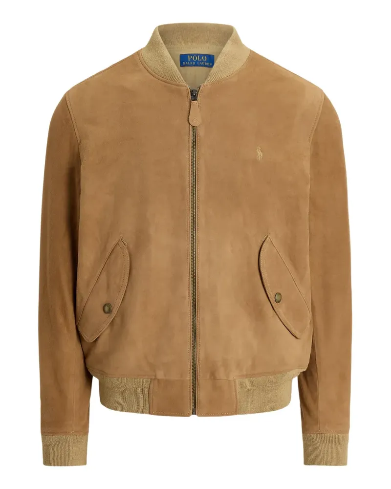 Ralph Lauren Wildlederjacke mit Reißverschluss - Nude Nude