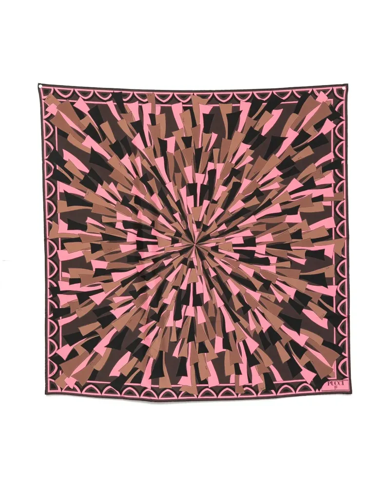 Emilio Pucci Seidenschal mit Iride-Print - Braun Braun