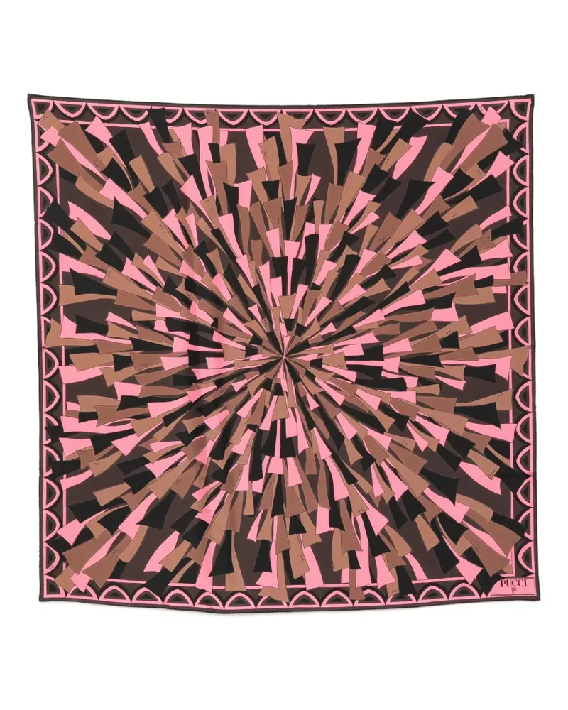 Emilio Pucci Seidenschal mit Iride-Print - Braun Braun