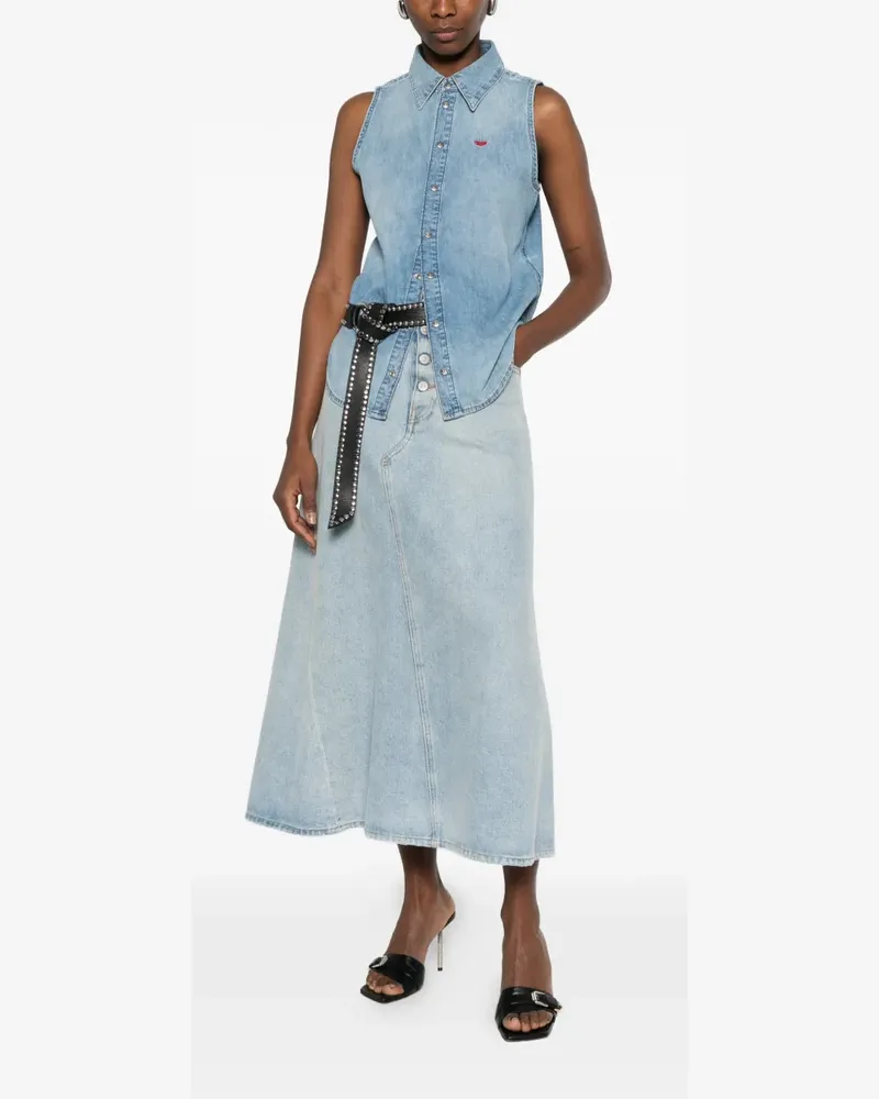 Diesel De-Eazy-SL buttoned sleeveless top - Blau Blau