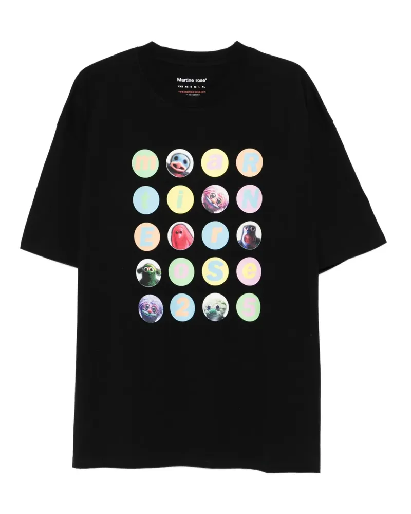 Martine Rose T-Shirt mit grafischem Print - Schwarz Schwarz