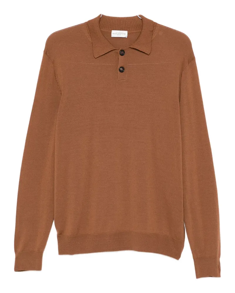 Ballantyne long-sleeve polo shirt - Braun Braun