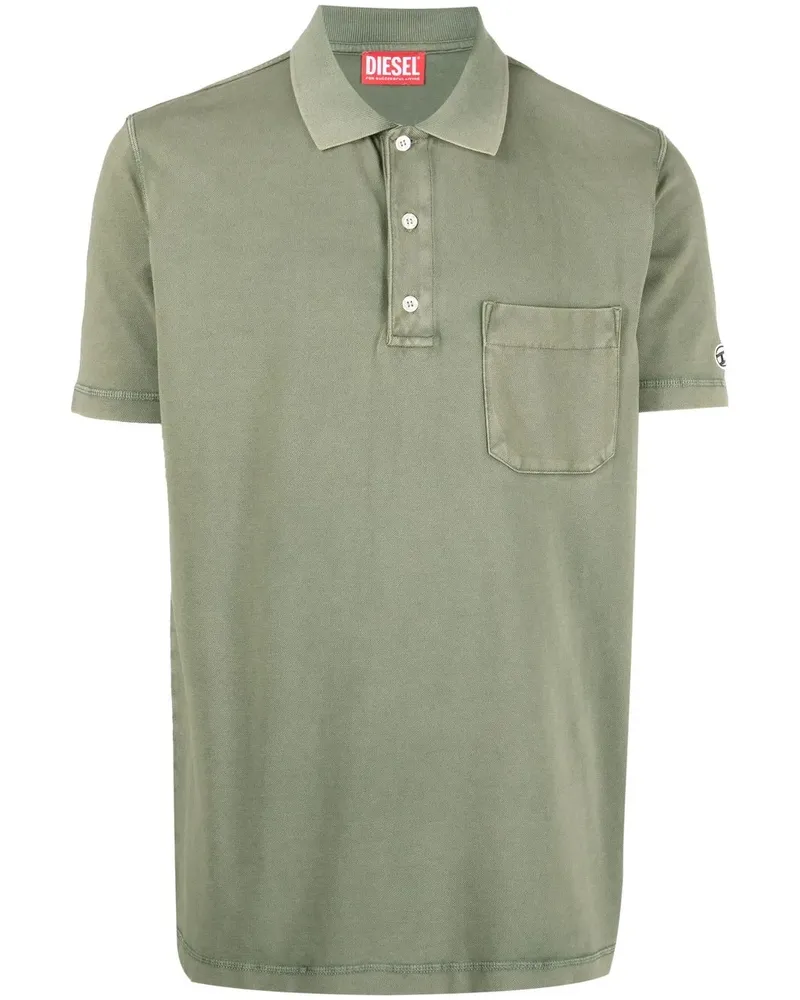Diesel Kurzärmeliges Poloshirt - Grün Grün