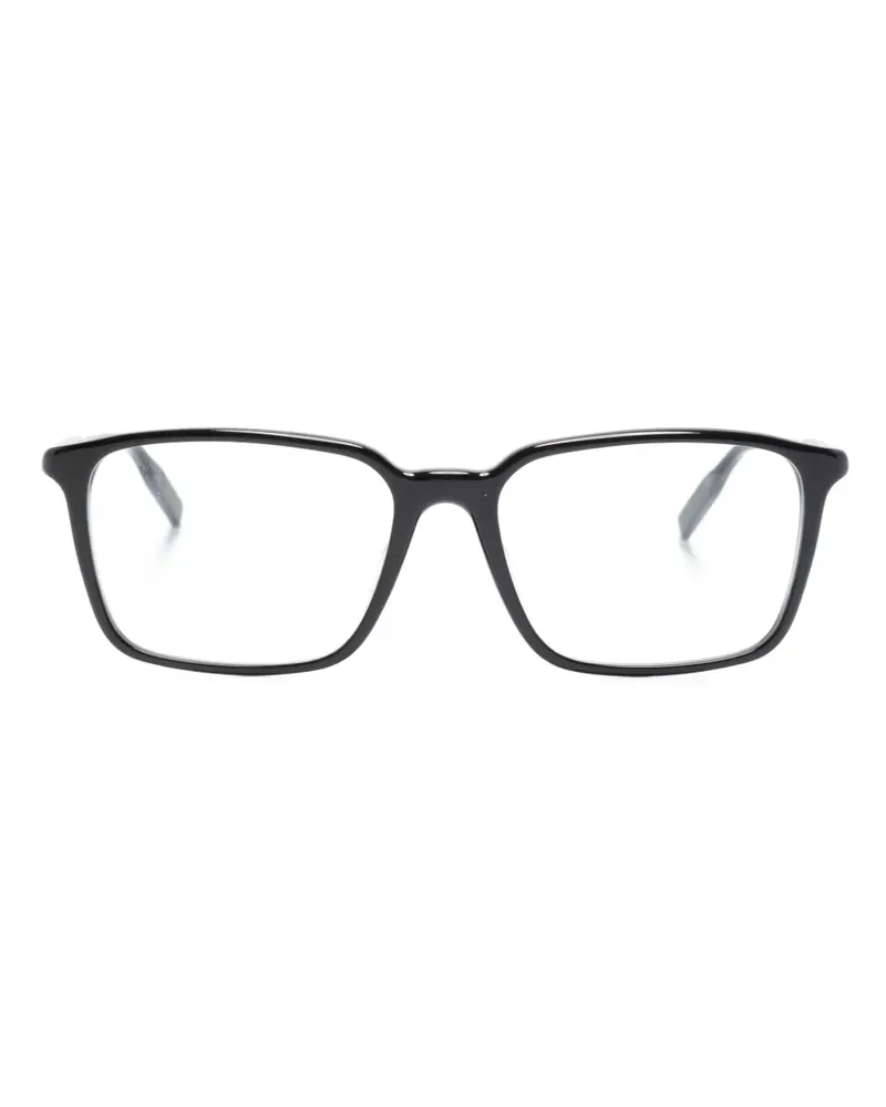 Montblanc Eckige Brille mit Logo-Gravur - Schwarz Schwarz