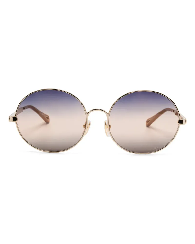 Chloé Sonnenbrille mit rundem Gestell - Gold Gold