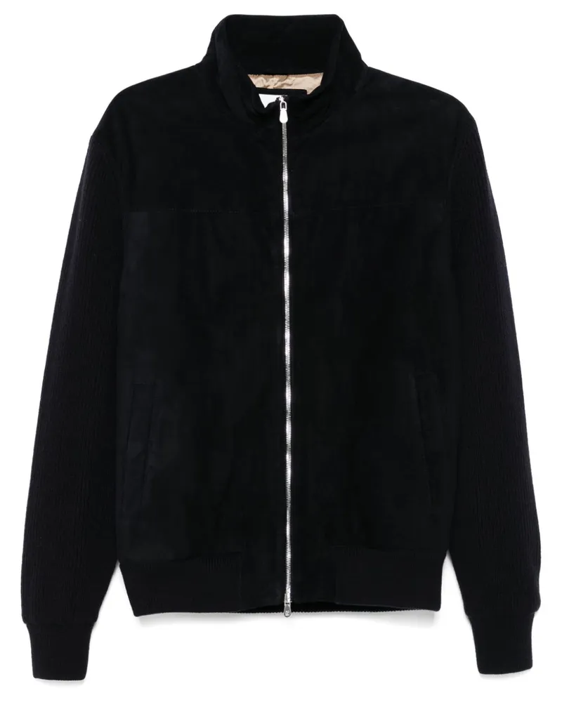 Brunello Cucinelli Bomberjacke aus Wildleder - Blau Blau
