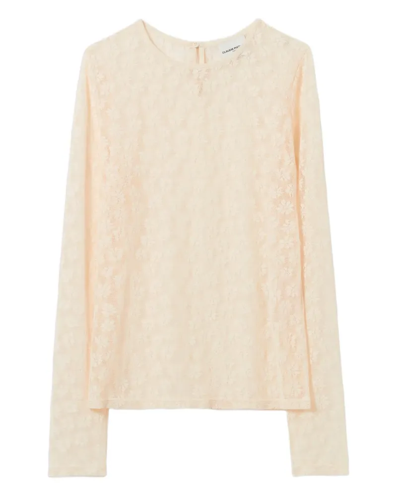 Claudie Pierlot Spitzentop mit Blumenmuster - Rosa Rosa