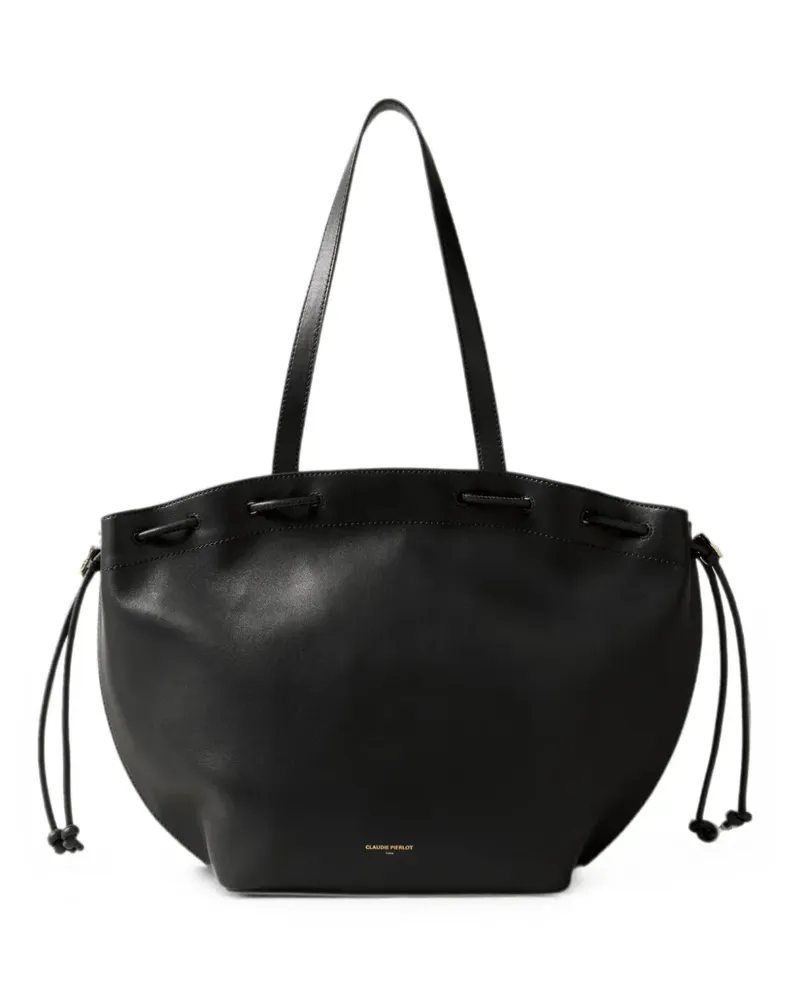Claudie Pierlot Beuteltasche aus Leder - Schwarz Schwarz