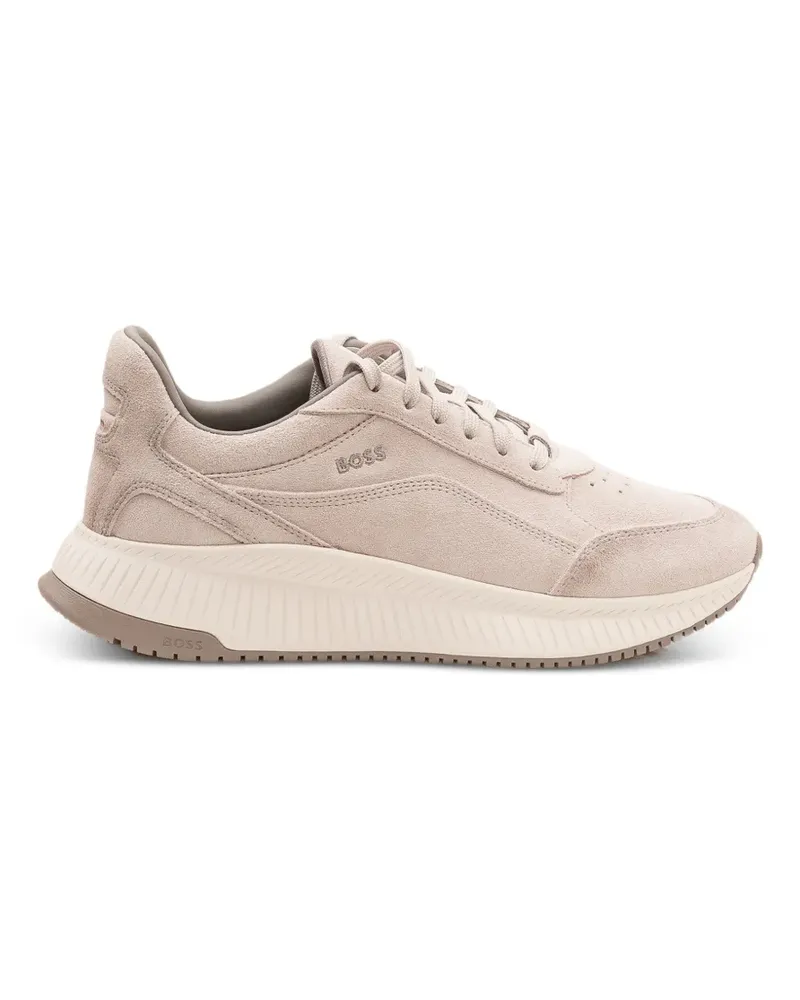 HUGO BOSS Evo Run panelled suede sneakers - Nude Nude