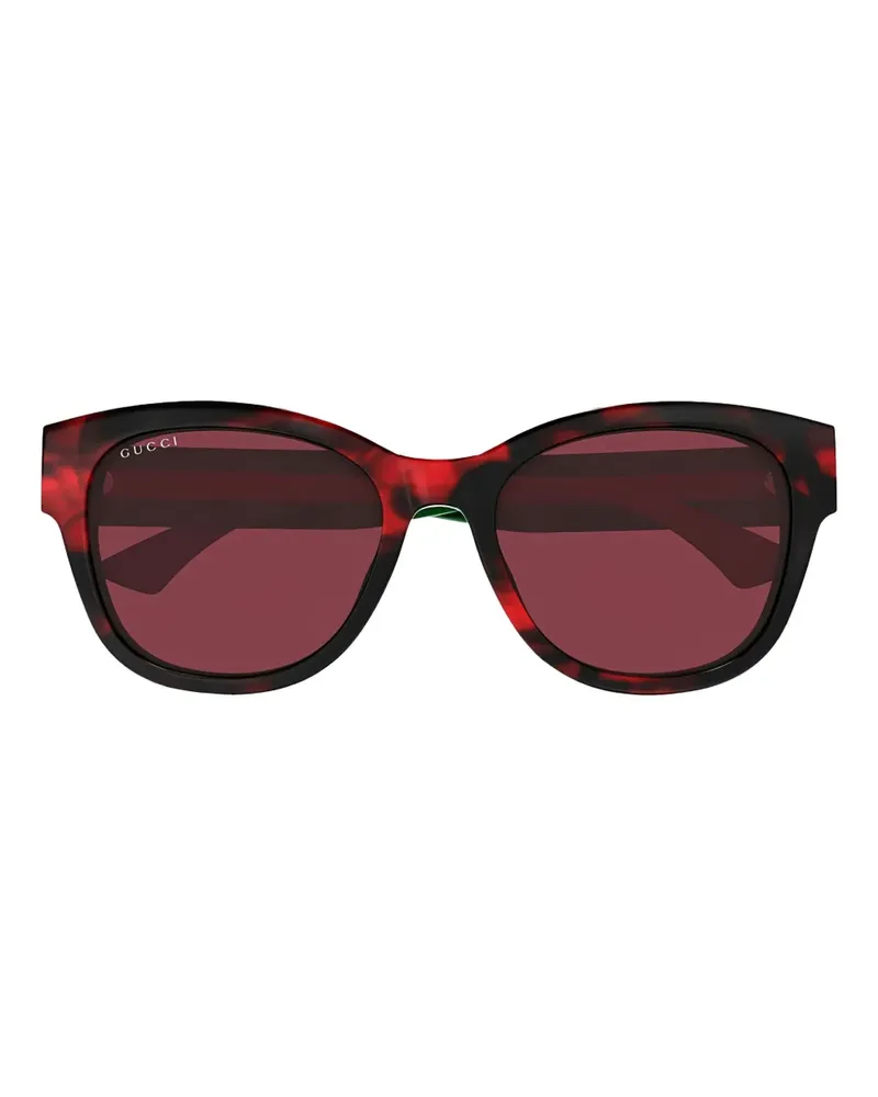 Gucci Sonnenbrille mit eckigem Gestell - Braun Braun