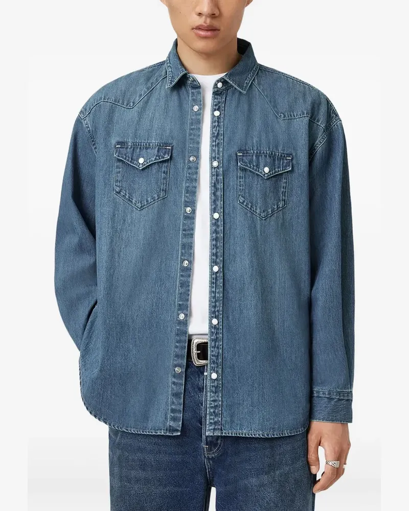 AllSaints Fenton chest-pockets shirt - Blau Blau