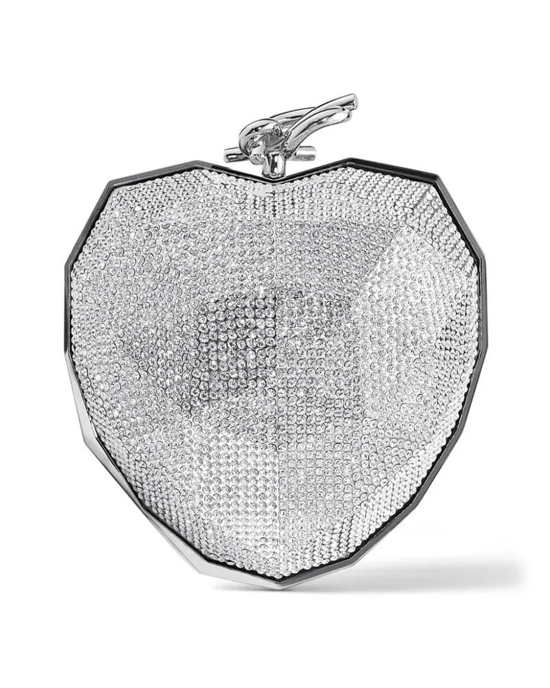 Jimmy Choo Faceted Heart Clutch - Silber Silber