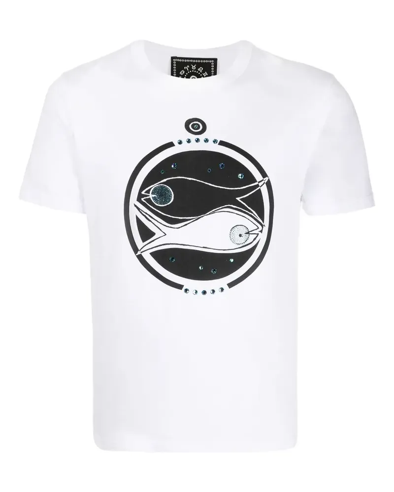 Swarovski T-Shirt mit Kristallen - Weiß Weiß