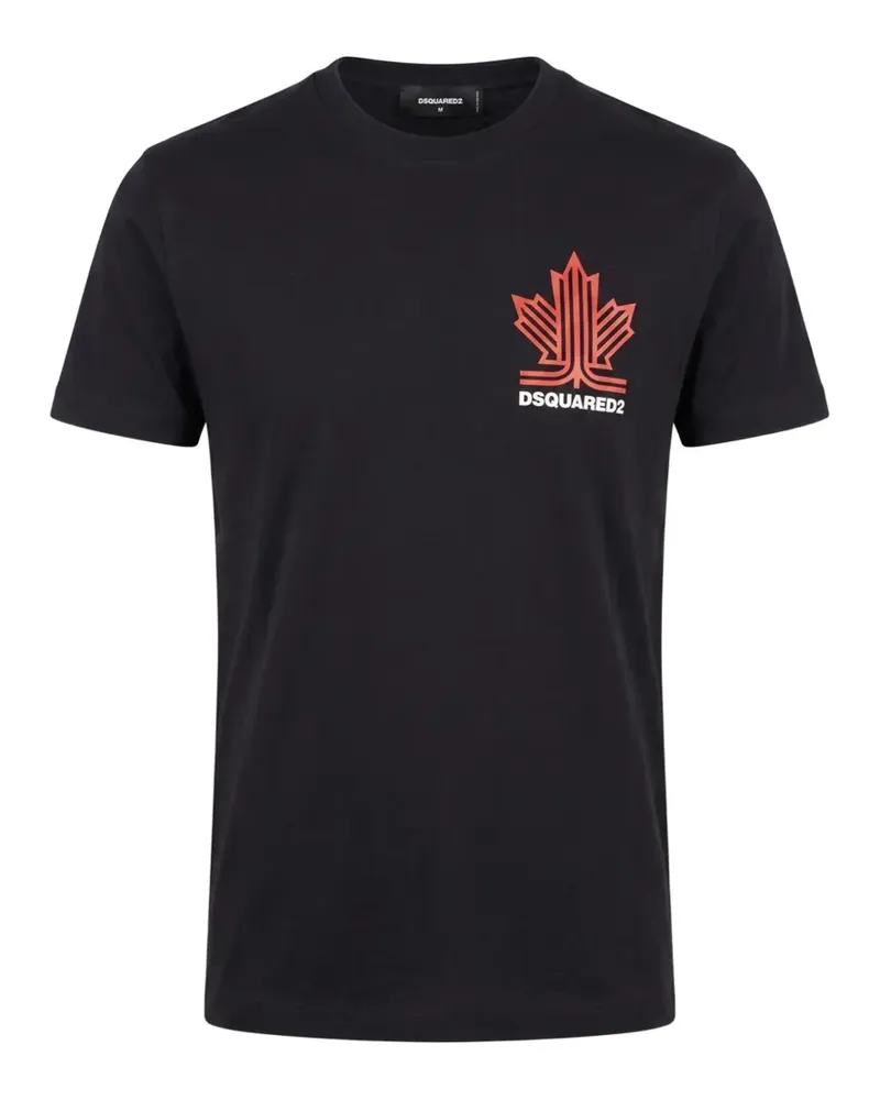 Dsquared2 Ski Leaf logo-print cotton T-shirt - Schwarz Schwarz