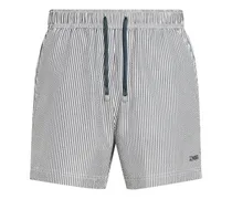 Gestreifte Badeshorts - Weiß